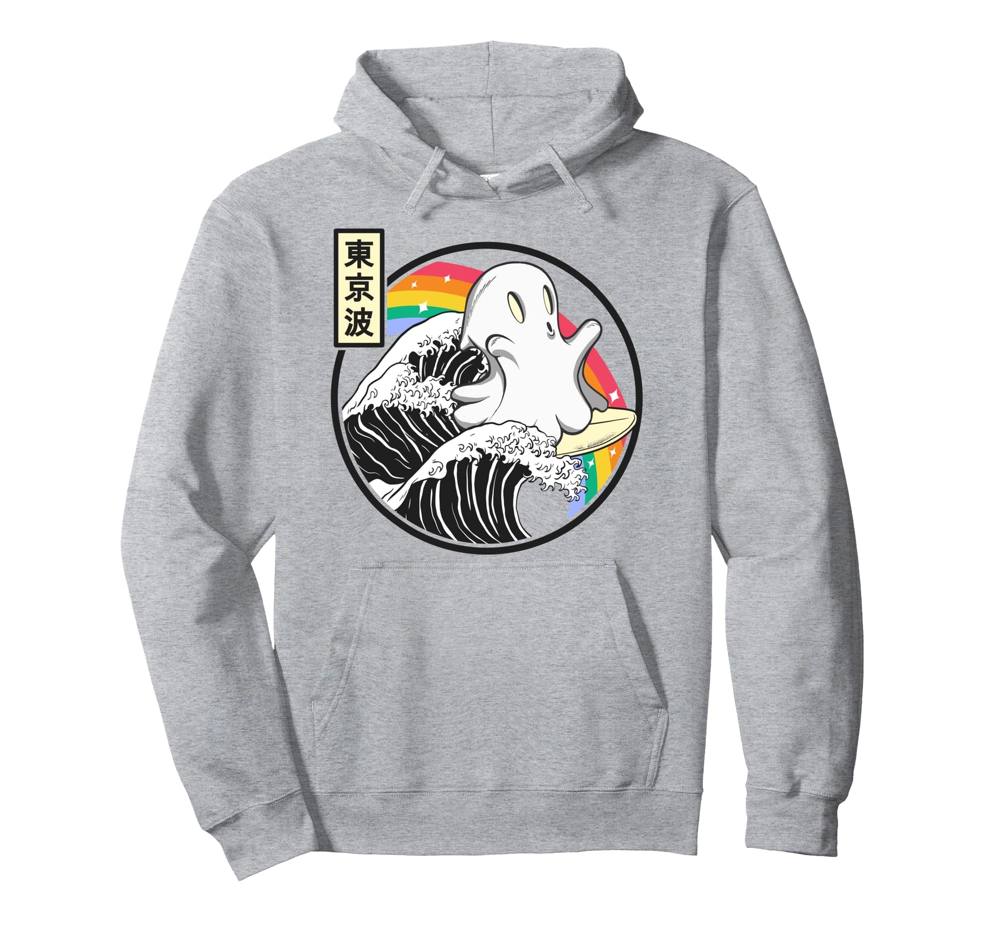 Surfing Ghost Japan Kanagawa Wave Hoodie - Streetwear Style for Adults - T-Shirt, Sweatshirt, Hoodie