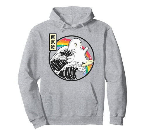 Surfing Ghost Japan Kanagawa Wave Hoodie - Streetwear Style for Adults - T-Shirt, Sweatshirt, Hoodie