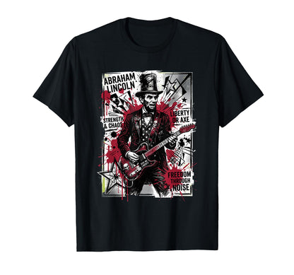 Abraham Lincoln Abe Lincoln Playing T-Shirt - Aesthetic Graphic for Adults - T-Shirt, Sweatshirt, Hoodie