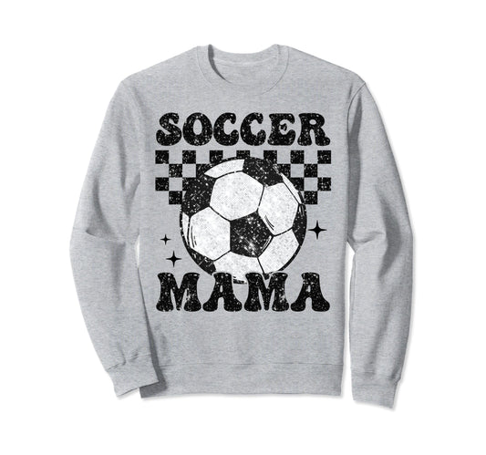 Soccer Mama Checkered Funny Soccer Sweatshirt - Custom Art Print Men Women - T-Shirt, Sweatshirt, Hoodie