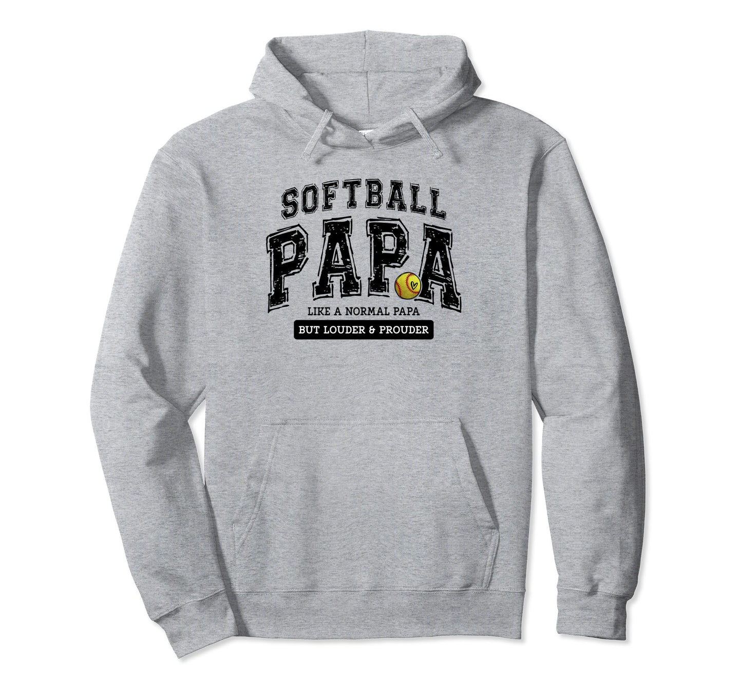 Softball Papa Softball Dad Fathers Day Hoodie - Trendy Graphic Unisex - T-Shirt, Sweatshirt, Hoodie