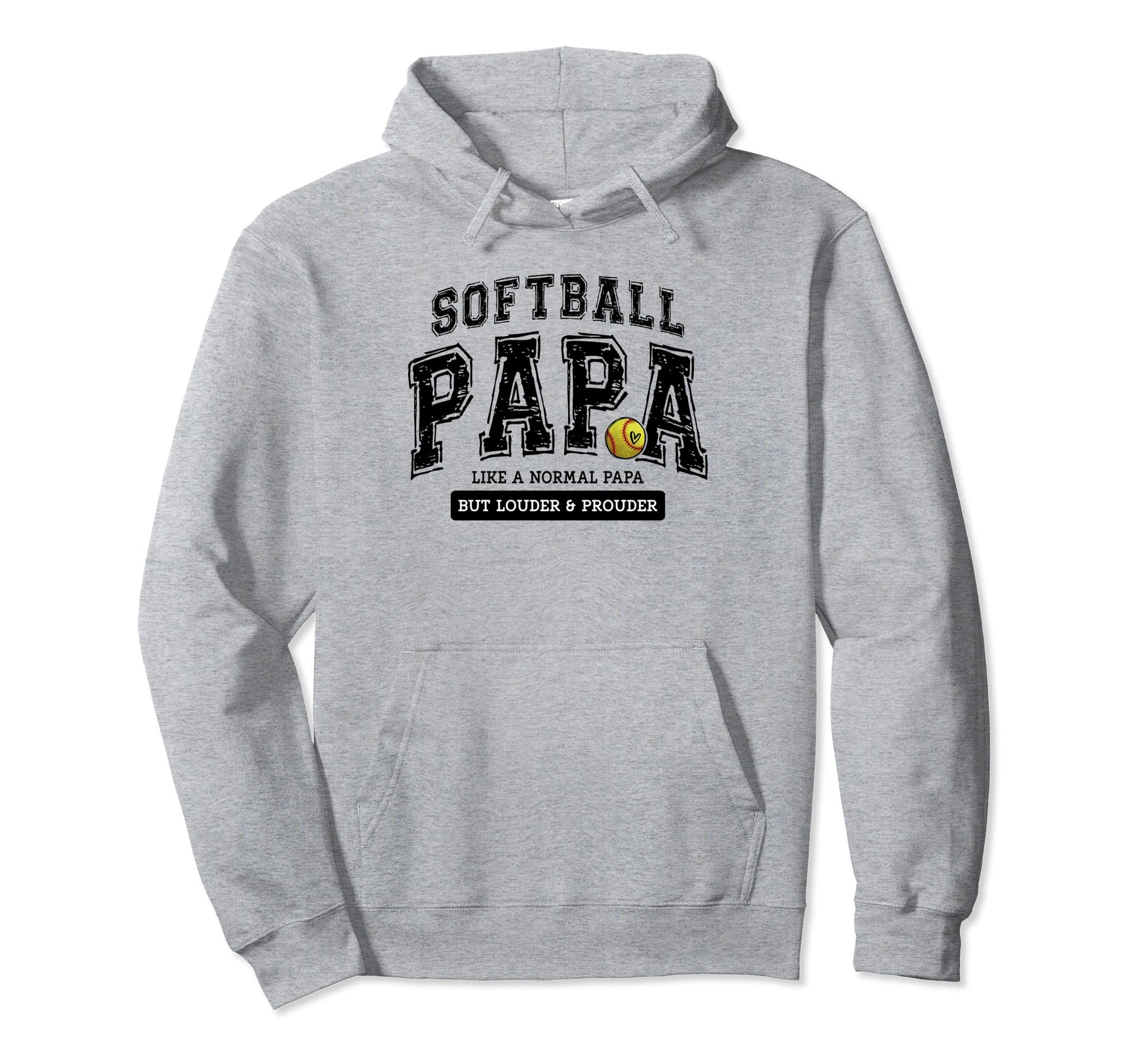 Softball Papa Softball Dad Fathers Day Hoodie - Trendy Graphic Unisex - T-Shirt, Sweatshirt, Hoodie