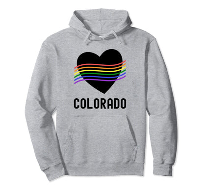 Colorado Gay Pride Lgbtq Lgbt Rainbow Hoodie - Aesthetic Graphic Unisex - T-Shirt, Sweatshirt, Hoodie