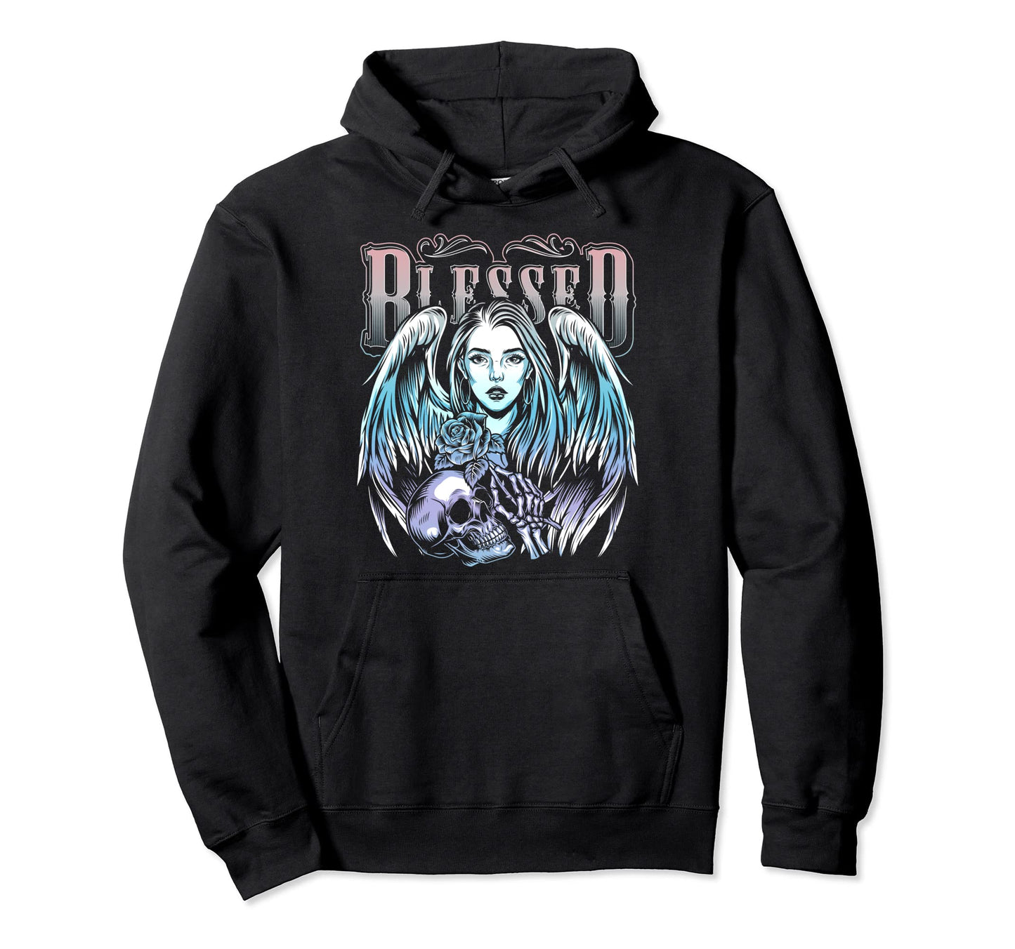 Angelcore Aesthetic Grunge Goth Punk Hoodie - Minimalist Print for Adults - T-Shirt, Sweatshirt, Hoodie