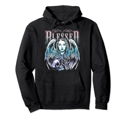 Angelcore Aesthetic Grunge Goth Punk Hoodie - Minimalist Print for Adults - T-Shirt, Sweatshirt, Hoodie