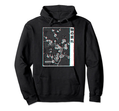 Mono No Aware Japanese Glitch Otaku Hoodie - Trendy Graphic Unisex - T-Shirt, Sweatshirt, Hoodie