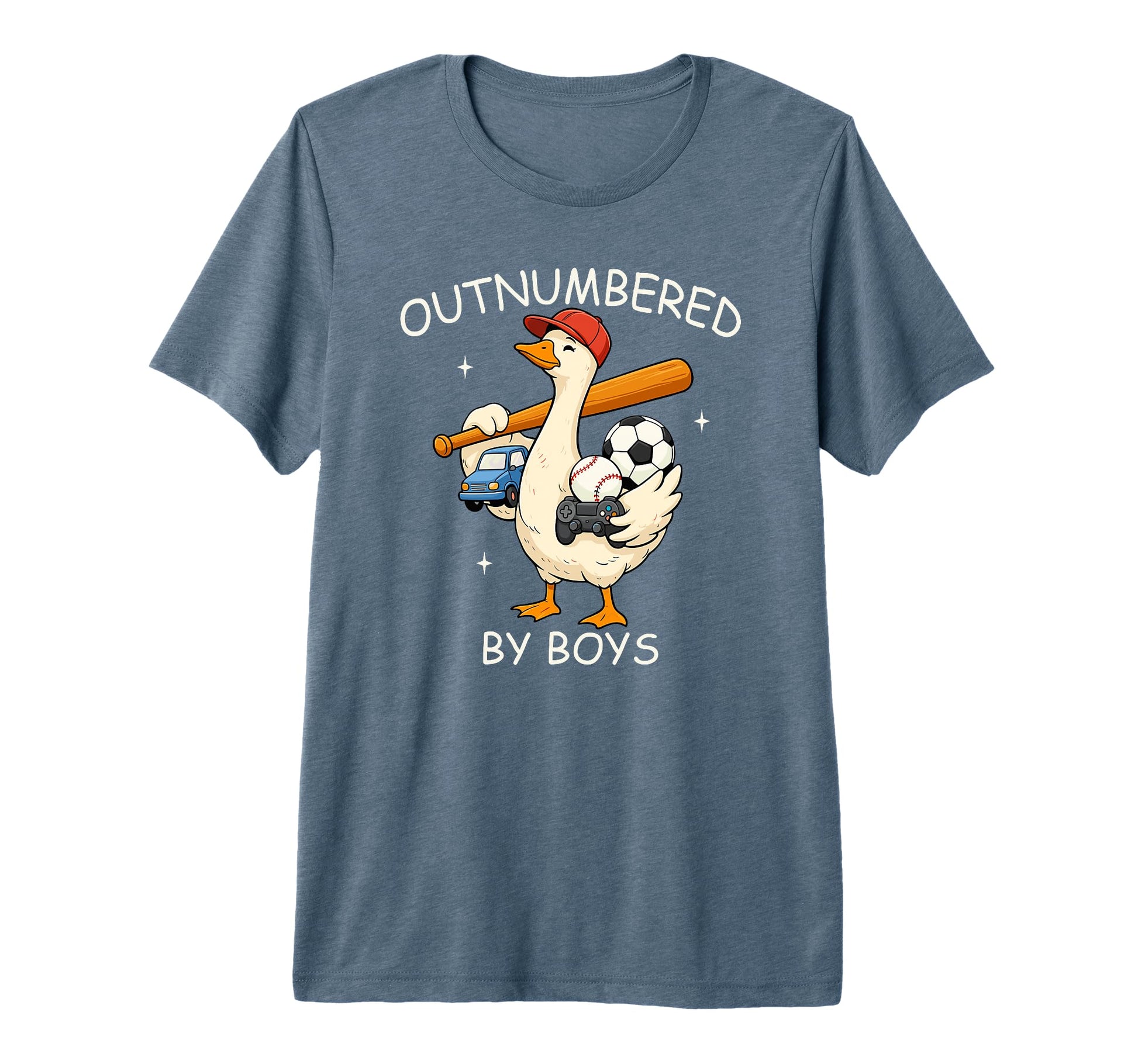 Outnumbered Goose Mothers Day Mom T-Shirt - Minimalist Print Men Women - T-Shirt, Sweatshirt, Hoodie