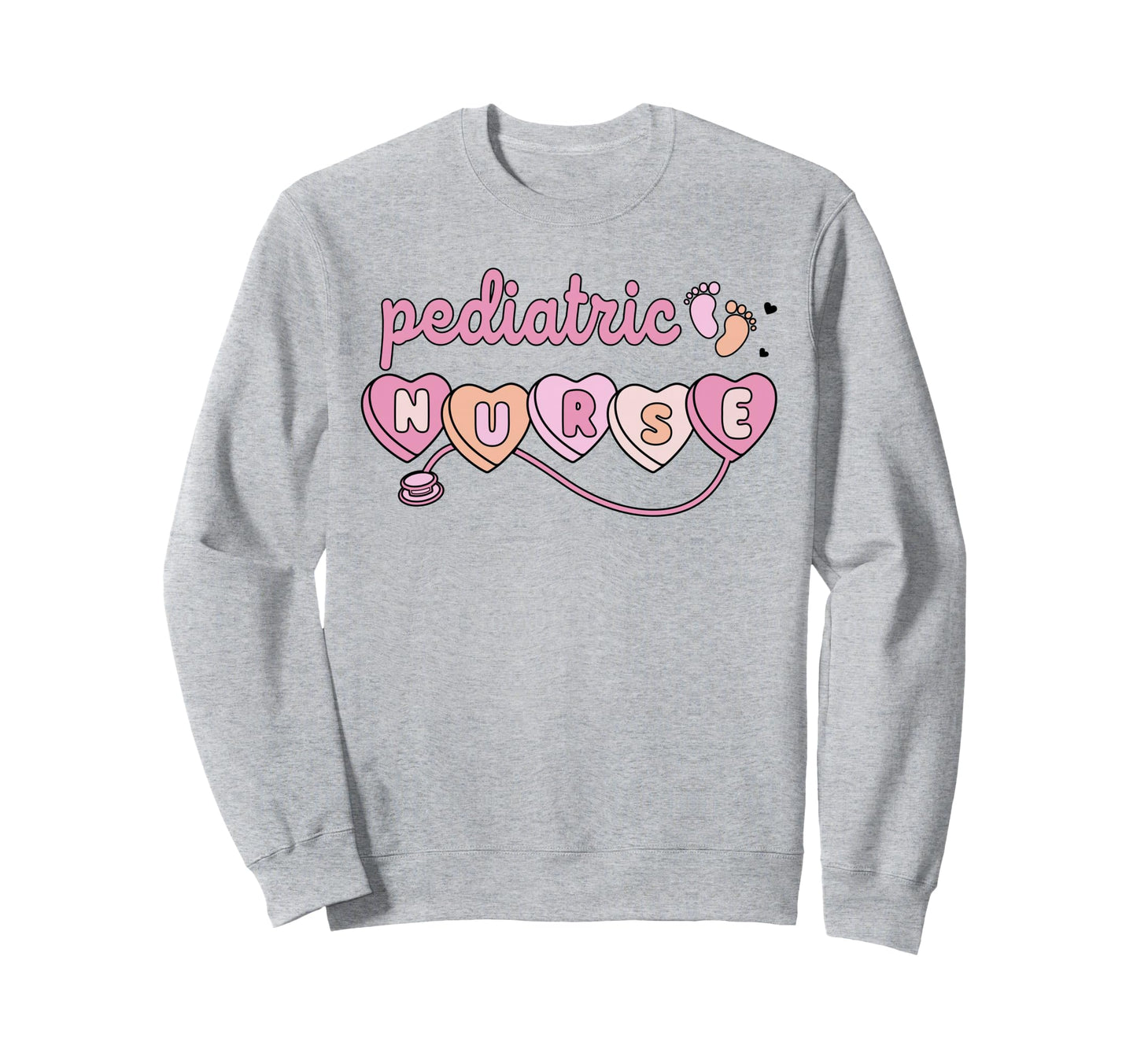 Pediatric Nurse Valentines Day Peds Sweatshirt - Fun Novelty Design Unisex - T-Shirt, Sweatshirt, Hoodie