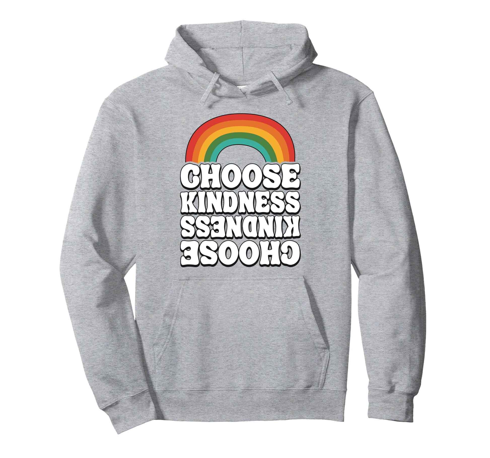 Positive Anti Bullying Rainbow Peace Hoodie - Trendy Graphic for Adults - T-Shirt, Sweatshirt, Hoodie