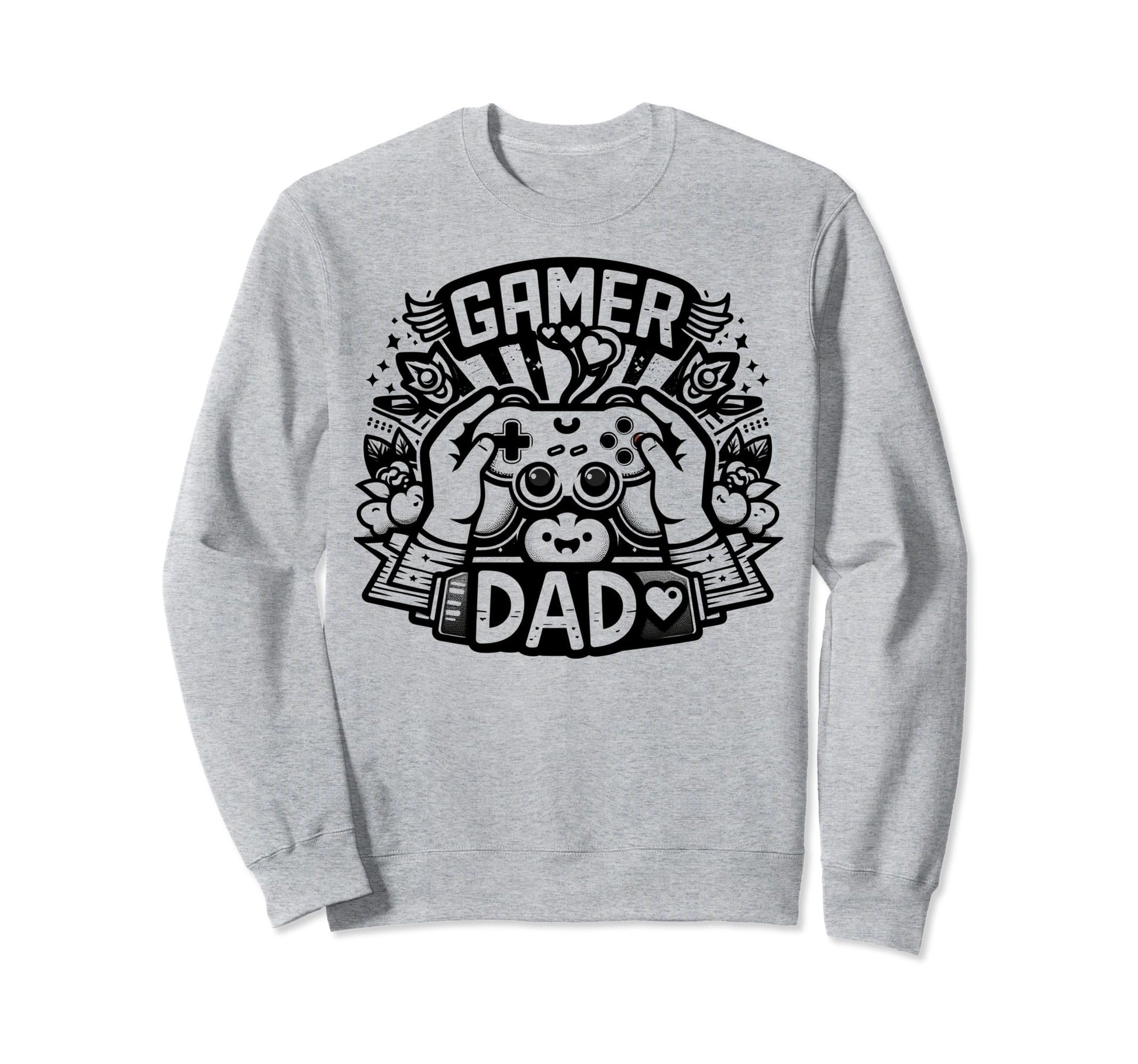 Gamer Dad Game Controller Gaming Sweatshirt - Novelty Apparel Men Women - T-Shirt, Sweatshirt, Hoodie