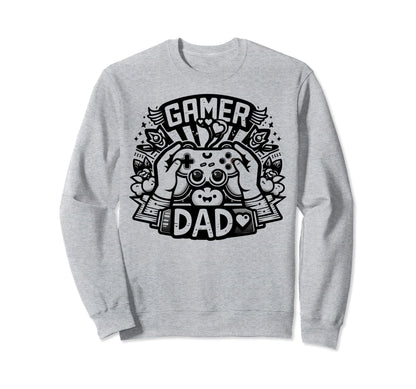 Gamer Dad Game Controller Gaming Sweatshirt - Novelty Apparel Men Women - T-Shirt, Sweatshirt, Hoodie