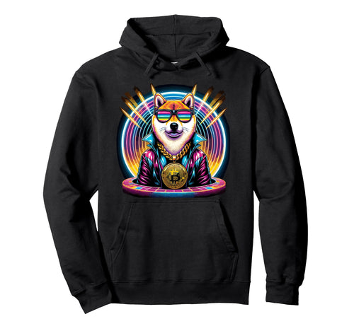Disco Doge Fever 80S Crypto Mashup Hoodie - Minimalist Print Men Women - T-Shirt, Sweatshirt, Hoodie