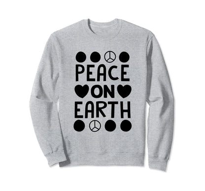 Peace Love Earth Peace Sign Sweatshirt - Custom Art Print Unisex - T-Shirt, Sweatshirt, Hoodie