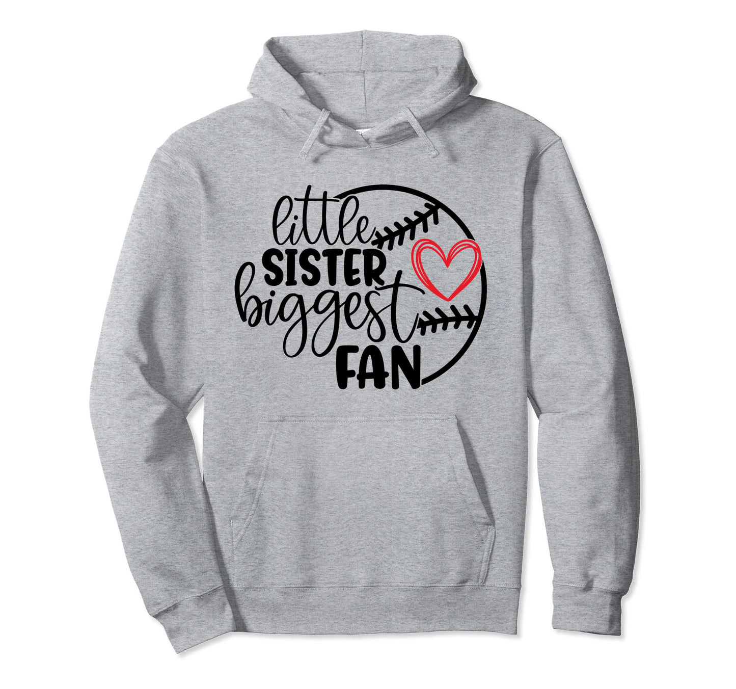 Little Sister Biggest Fan Funny Hoodie - Aesthetic Graphic for Adults - T-Shirt, Sweatshirt, Hoodie