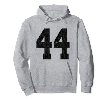 Number 44 Numbered Uniform Sports Hoodie - Casual Everyday Wear for Adults - T-Shirt, Sweatshirt, Hoodie