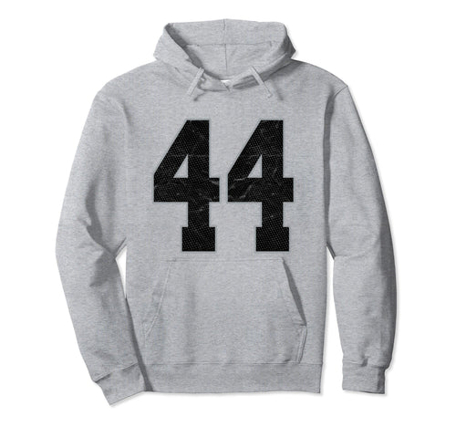 Number 44 Numbered Uniform Sports Hoodie - Casual Everyday Wear for Adults - T-Shirt, Sweatshirt, Hoodie