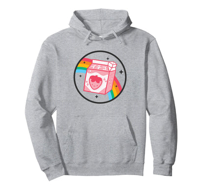 Strawberry Milk Rainbow Japan Otaku Hoodie - Fun Novelty Design for Adults - T-Shirt, Sweatshirt, Hoodie