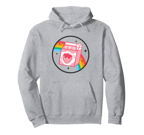 Strawberry Milk Rainbow Japan Otaku Hoodie - Fun Novelty Design for Adults - T-Shirt, Sweatshirt, Hoodie