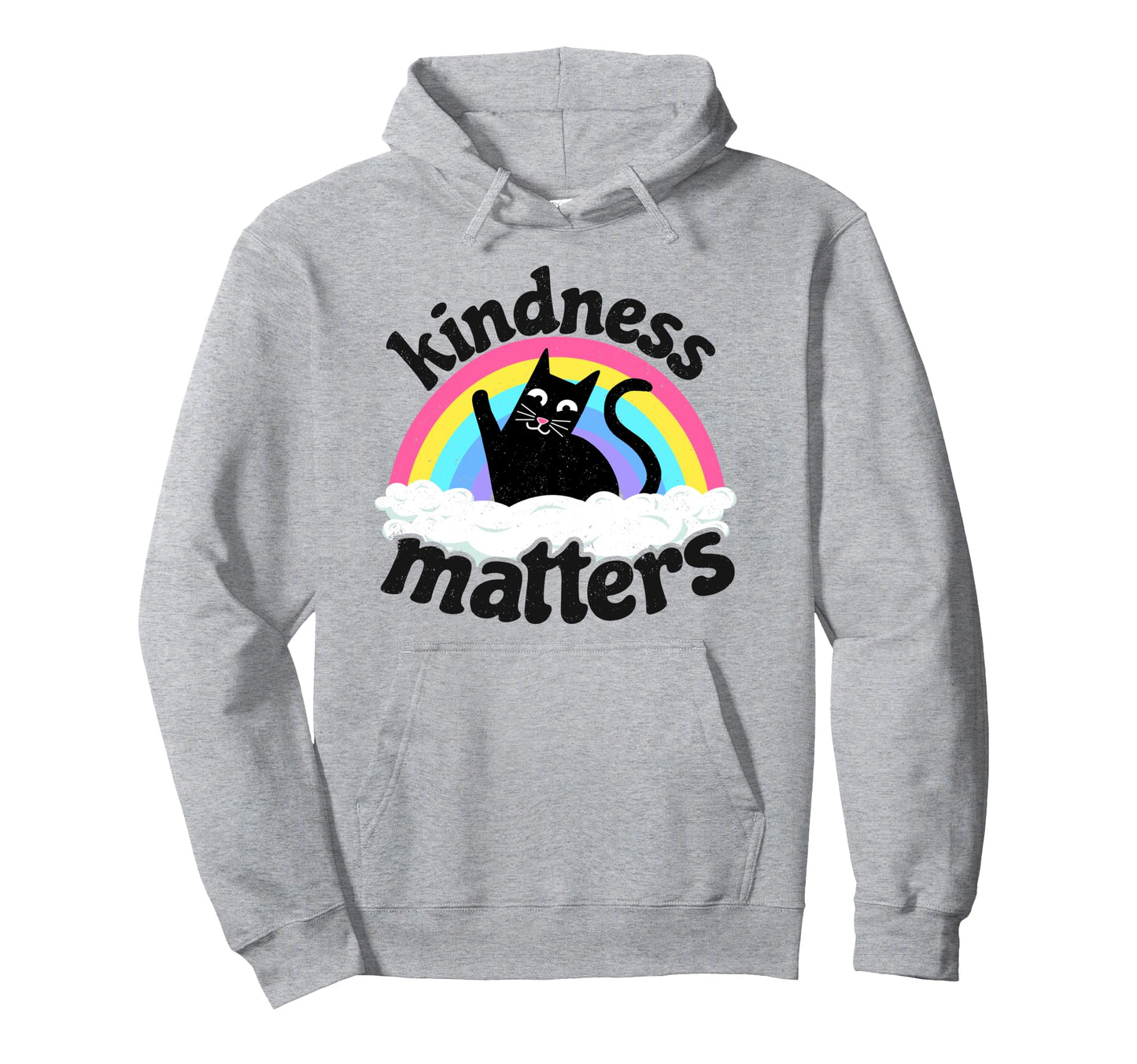 Cat Anti Bullying Rainbow Kindness Hoodie - Streetwear Style Unisex - T-Shirt, Sweatshirt, Hoodie