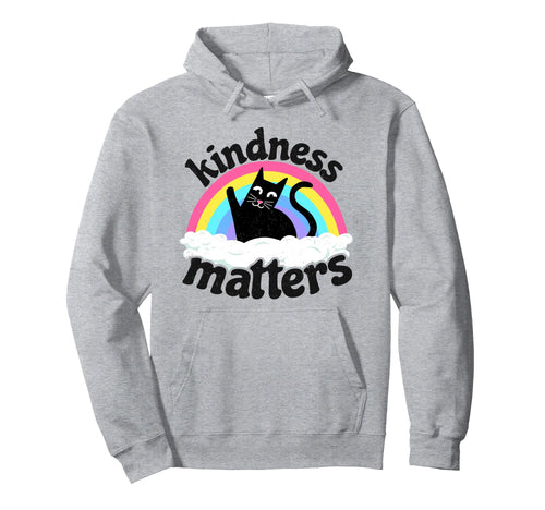 Cat Anti Bullying Rainbow Kindness Hoodie - Streetwear Style Unisex - T-Shirt, Sweatshirt, Hoodie