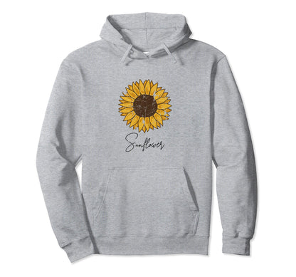 Womens Summer Sunflower Boho Flower Hoodie - Custom Art Print for Adults - T-Shirt, Sweatshirt, Hoodie