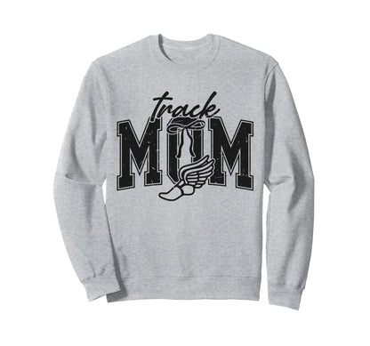Track Mom Track Mama Game Day Sweatshirt - Fun Novelty Design Men Women - T-Shirt, Sweatshirt, Hoodie