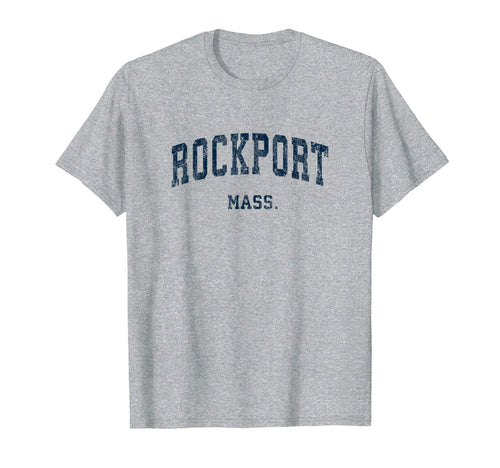 Rockport Massachusetts Ma Varsity T-Shirt - Fun Novelty Design for Adults - T-Shirt, Sweatshirt, Hoodie