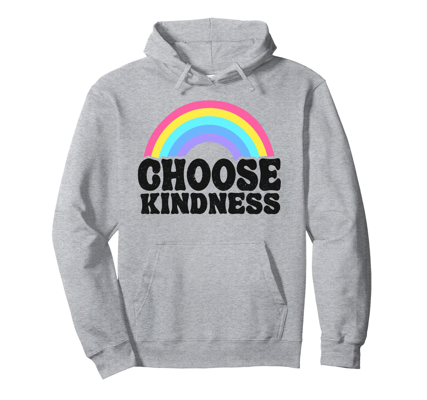 Positive Anti Bullying Rainbow Peace Hippie Hoodie - Unique Graphic Unisex - T-Shirt, Sweatshirt, Hoodie