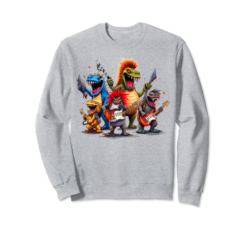 Dinosaurs Rock Legends Prehistoric Sweatshirt - Trendy Graphic Men Women - T-Shirt, Sweatshirt, Hoodie