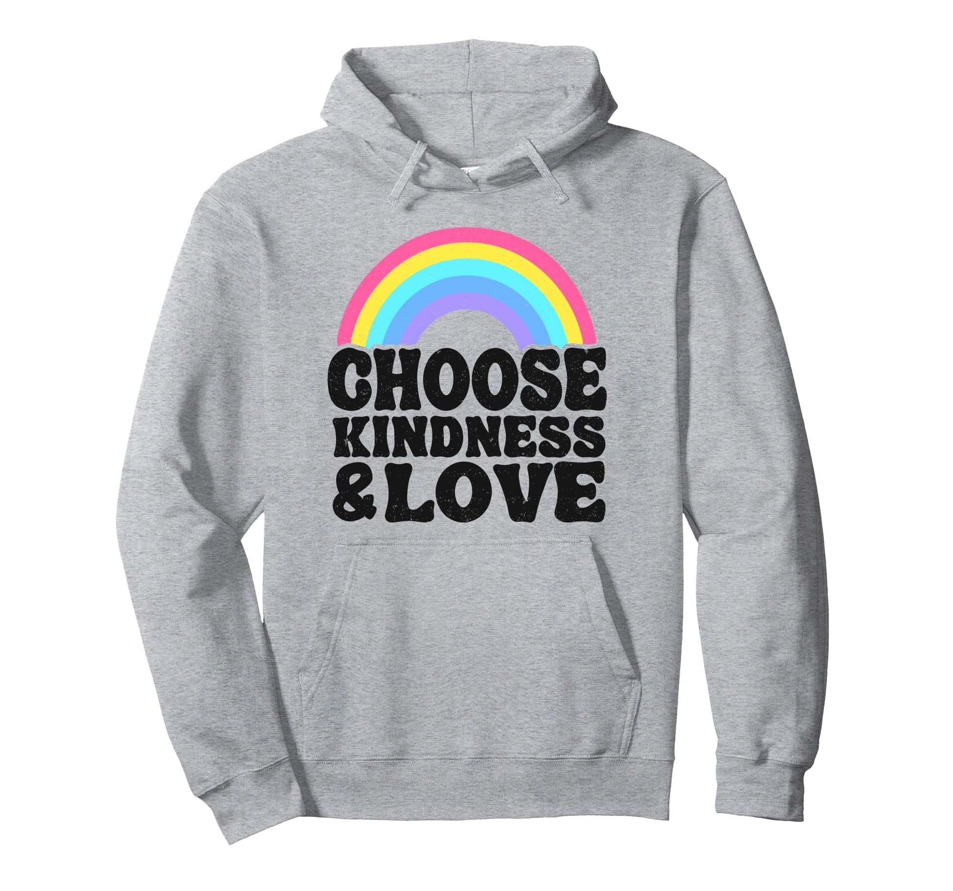 Anti Bullying Rainbow Peace Hippie Choose Hoodie - Minimalist Print Unisex - T-Shirt, Sweatshirt, Hoodie