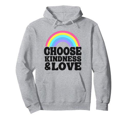Anti Bullying Rainbow Peace Hippie Choose Hoodie - Minimalist Print Unisex - T-Shirt, Sweatshirt, Hoodie
