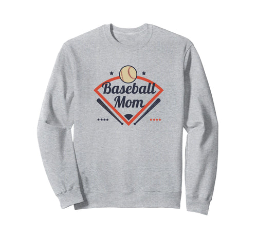 Baseball Mom Game Day Diamond Sweatshirt - Unique Graphic for Adults - T-Shirt, Sweatshirt, Hoodie