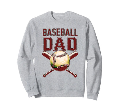 Baseball Dad Parent Ball Player Sweatshirt - Graphic Print Men Women - T-Shirt, Sweatshirt, Hoodie
