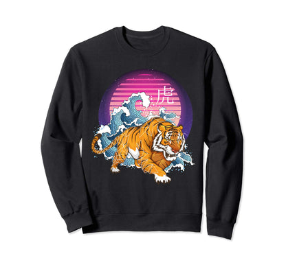 Great Tiger Wave Off Kanagawa Sweatshirt - Custom Art Print for Adults - T-Shirt, Sweatshirt, Hoodie