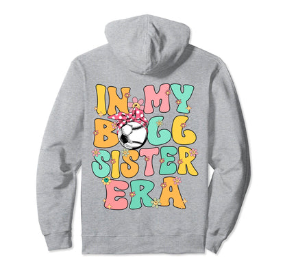 My Ball Sister Era Groovy Baseball Hoodie - Novelty Apparel for Adults - T-Shirt, Sweatshirt, Hoodie