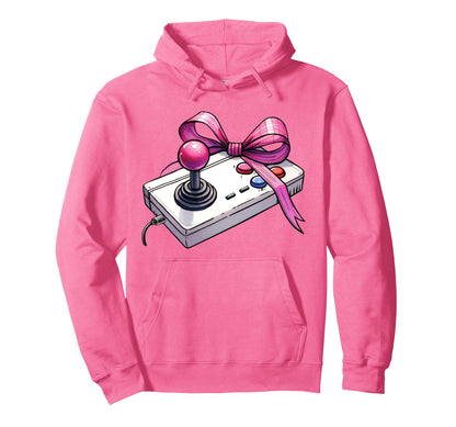 Coquette Bow Arcade Gaming Mothers Day Hoodie - Streetwear Style Unisex - T-Shirt, Sweatshirt, Hoodie