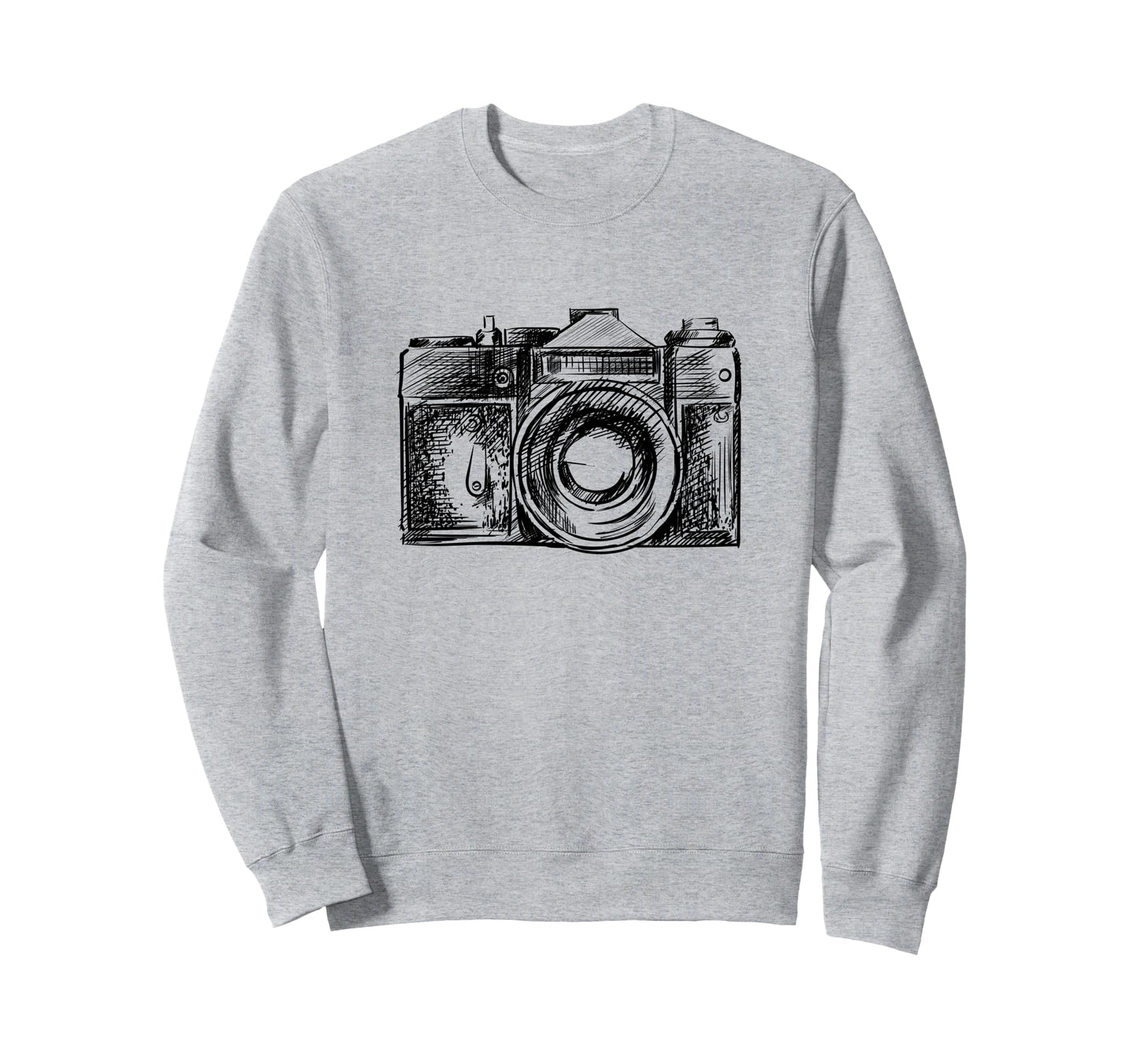 Photography Lovers Camera Sketch Sweatshirt - Streetwear Style Unisex - T-Shirt, Sweatshirt, Hoodie