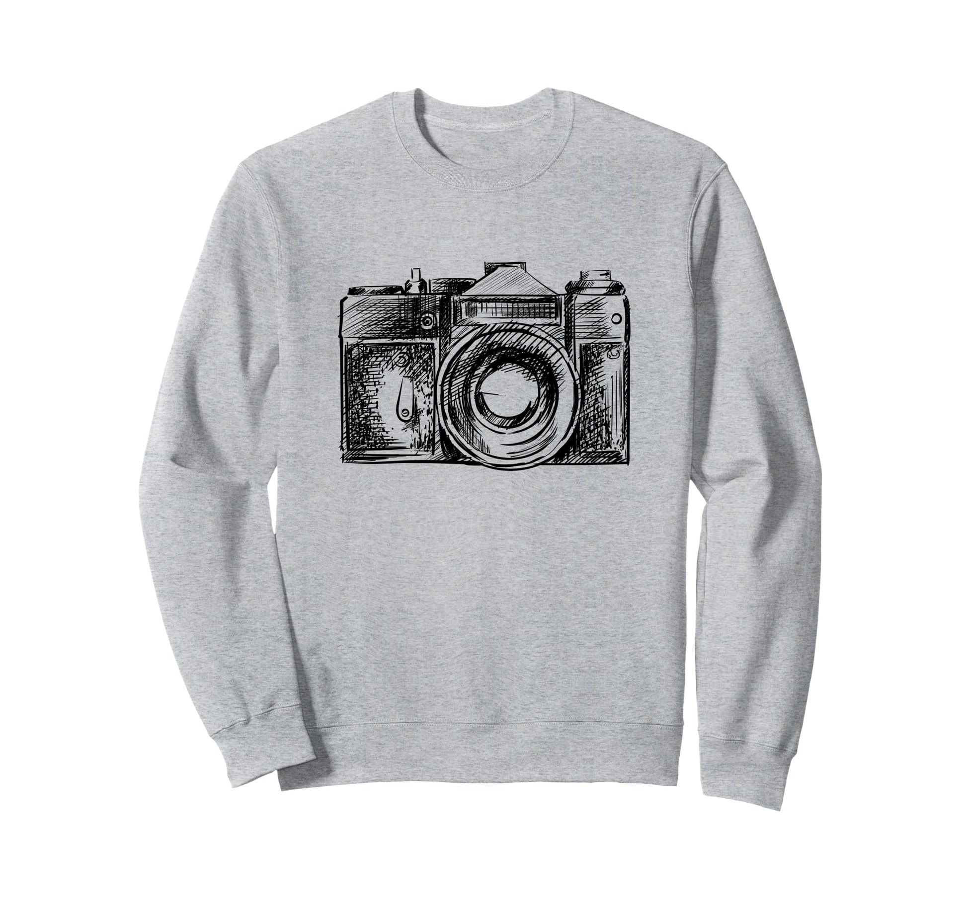 Photography Lovers Camera Sketch Sweatshirt - Streetwear Style Unisex - T-Shirt, Sweatshirt, Hoodie