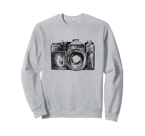 Photography Lovers Camera Sketch Sweatshirt - Streetwear Style Unisex - T-Shirt, Sweatshirt, Hoodie