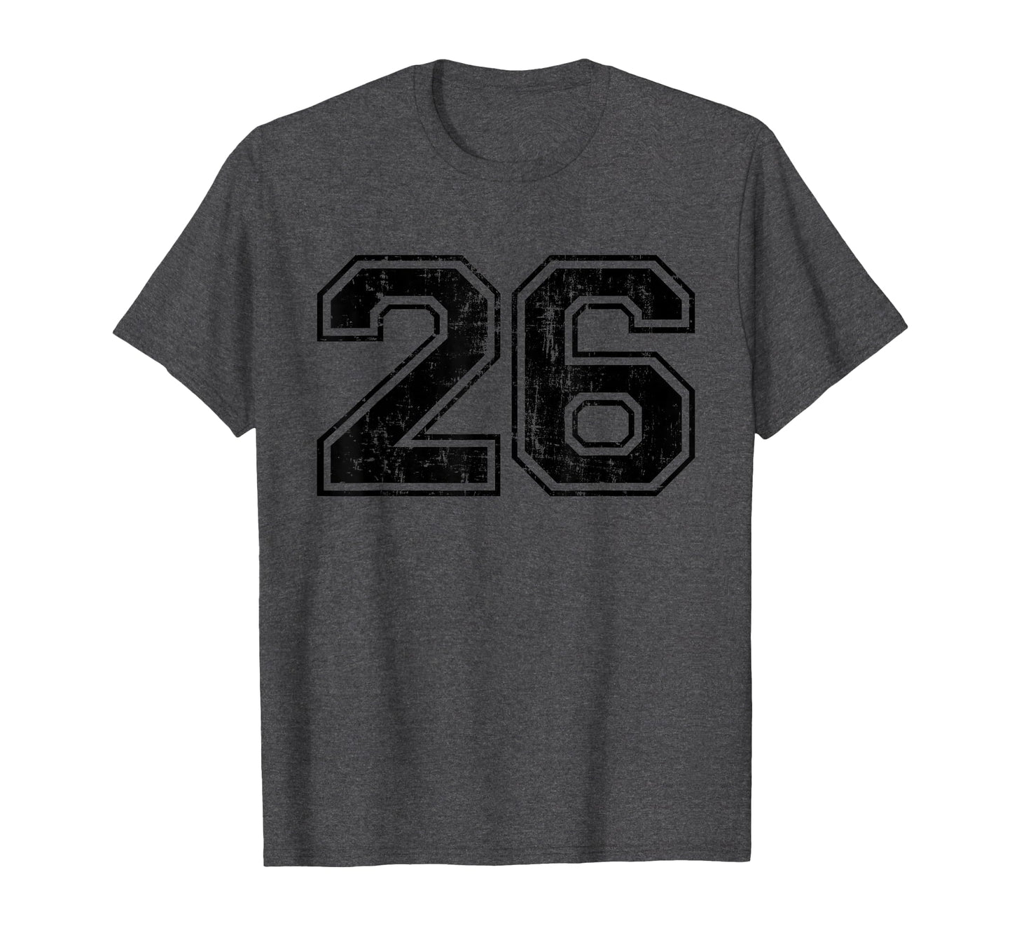Number 26 Varsity Distressed Sport T-Shirt - Fun Novelty Design Men Women - T-Shirt, Sweatshirt, Hoodie