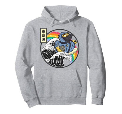 Ninja Rubber Duck Surfing Kanagawa Hoodie - Streetwear Style Men Women - T-Shirt, Sweatshirt, Hoodie