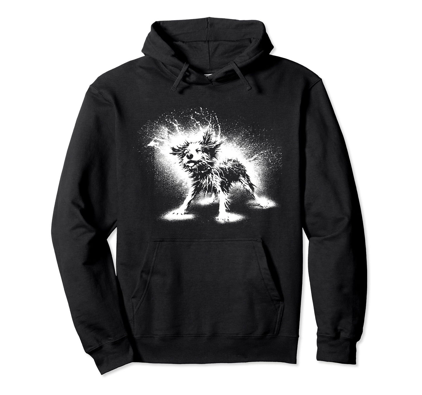 Funny Dog Paint Splatter Grunge 90S Street Hoodie - Trendy Graphic Unisex - T-Shirt, Sweatshirt, Hoodie