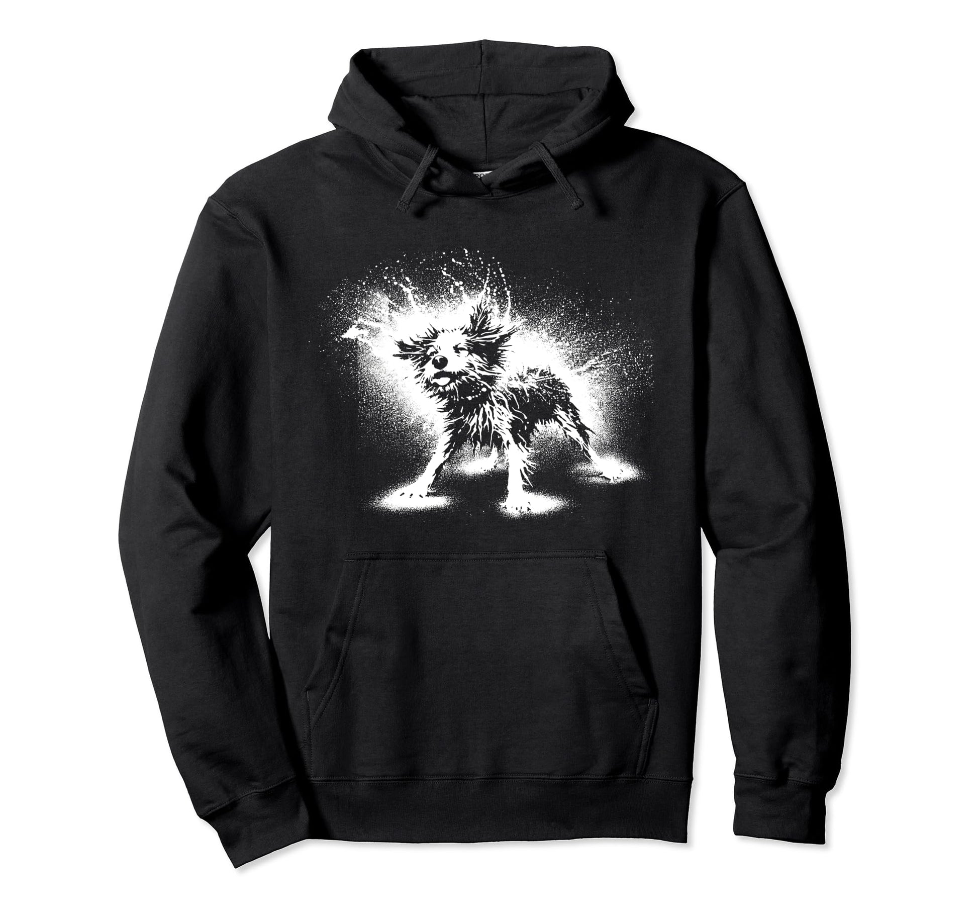 Funny Dog Paint Splatter Grunge 90S Street Hoodie - Trendy Graphic Unisex - T-Shirt, Sweatshirt, Hoodie