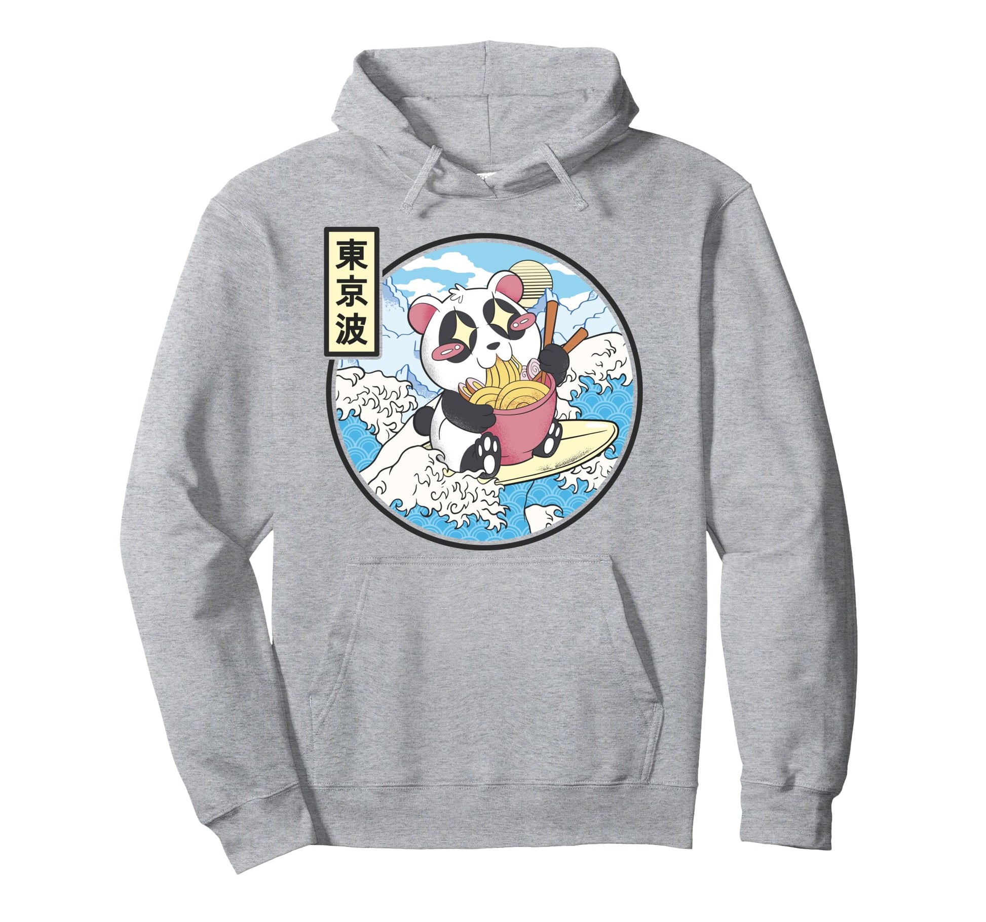 Panda Bear Ramen Japanese Wave Hoodie - Streetwear Style Men Women - T-Shirt, Sweatshirt, Hoodie