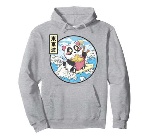 Panda Bear Ramen Japanese Wave Hoodie - Streetwear Style Men Women - T-Shirt, Sweatshirt, Hoodie
