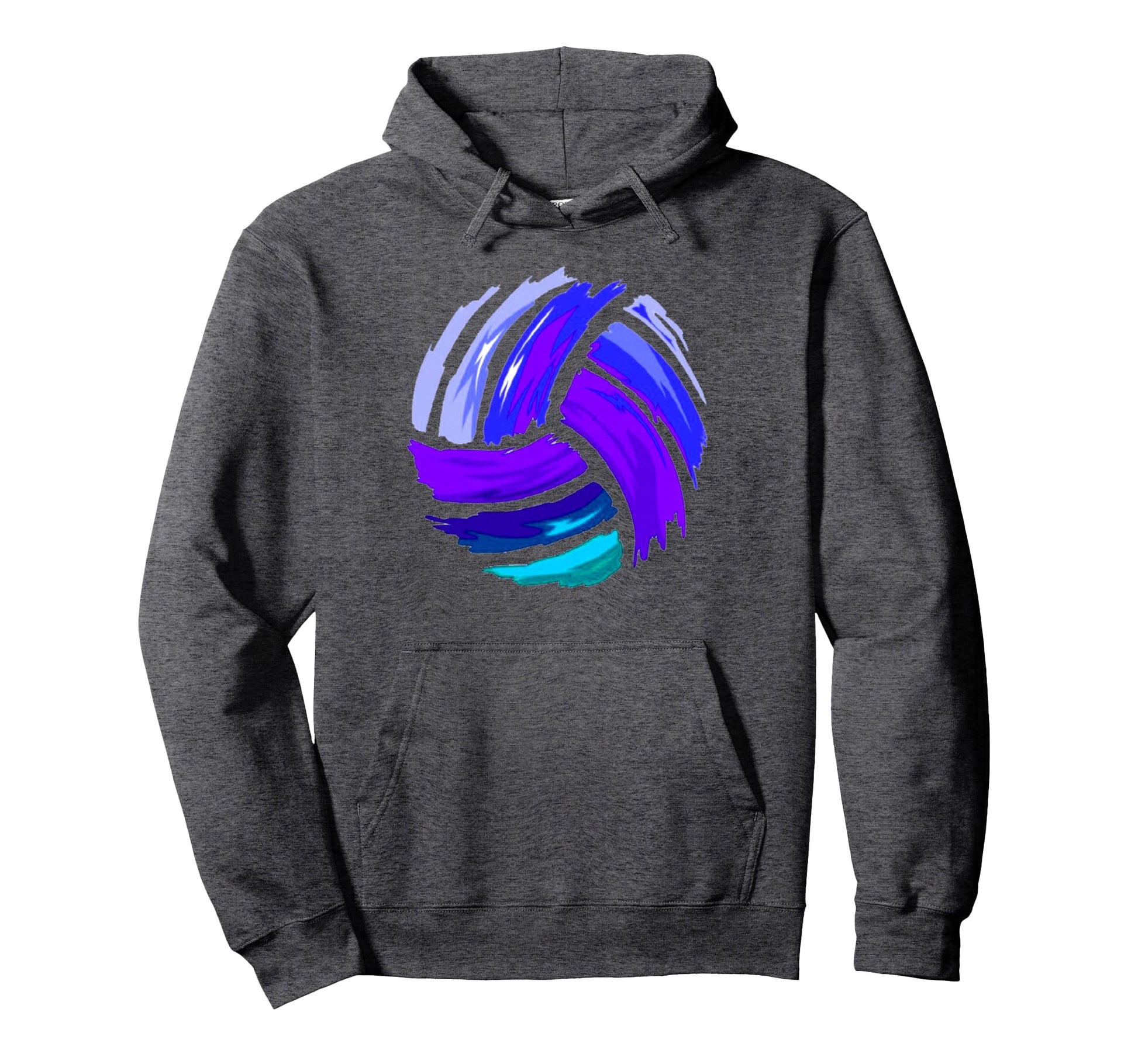 Volleyball Blue Purple Teen Practice Day Hoodie - Minimalist Print Unisex - T-Shirt, Sweatshirt, Hoodie