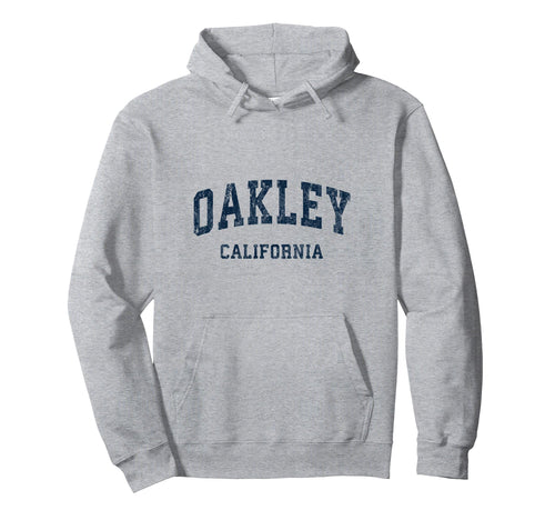 Oakley California Ca Varsity Sports Navy Hoodie - Aesthetic Graphic Unisex - T-Shirt, Sweatshirt, Hoodie
