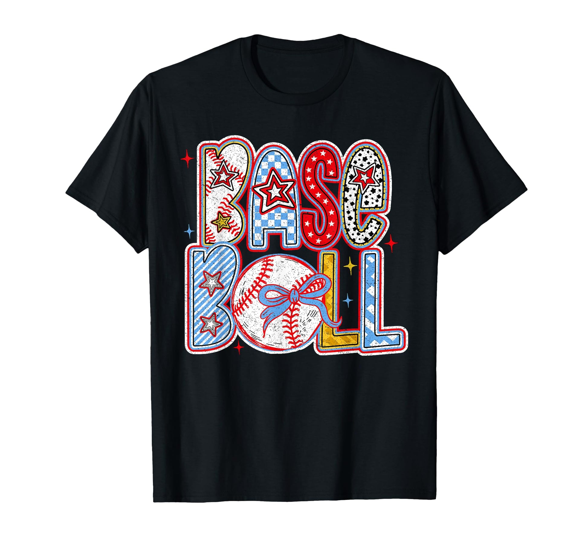 Baseball Coquette Bow Baseball Mom T-Shirt - Fun Novelty Design Men Women - T-Shirt, Sweatshirt, Hoodie
