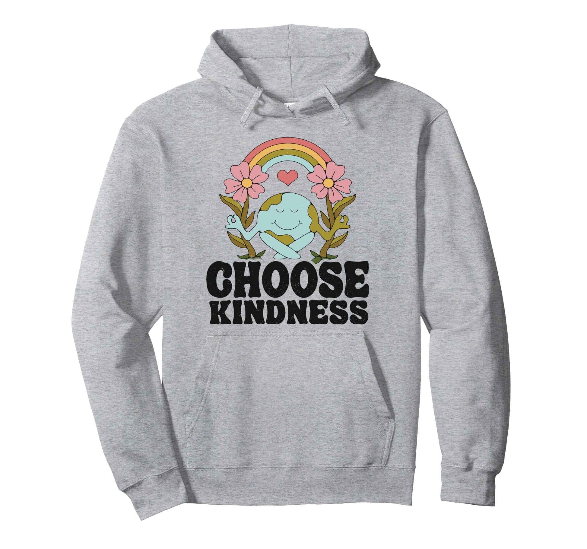 Positive Rainbow Peace Hippie Choose Hoodie - Trendy Graphic for Adults - T-Shirt, Sweatshirt, Hoodie