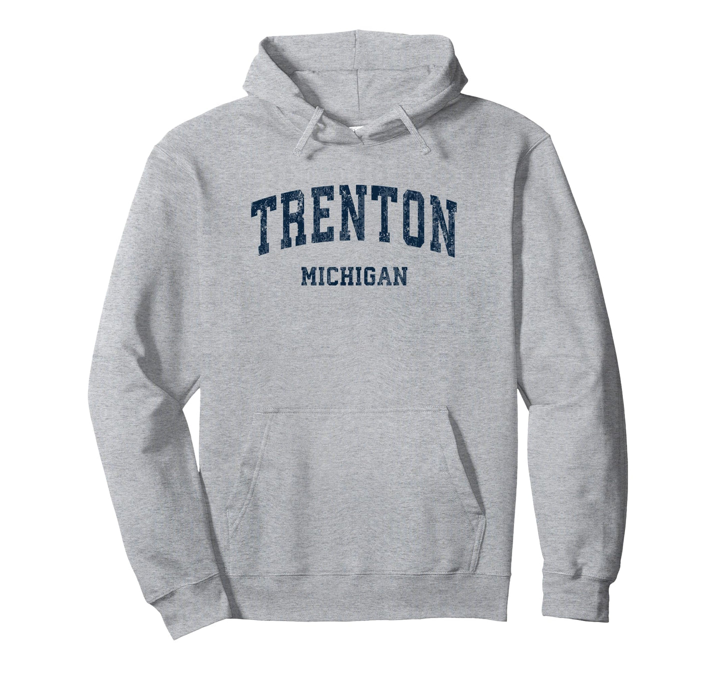 Trenton Michigan Mi Varsity Sports Navy Hoodie - Novelty Apparel Men Women - T-Shirt, Sweatshirt, Hoodie